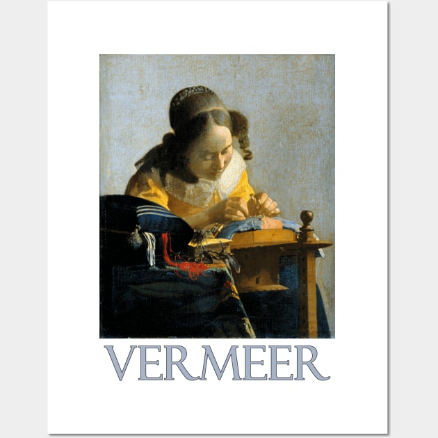 The Lacemaker (1670) by Johannes Vermeer Wall Art by Naves